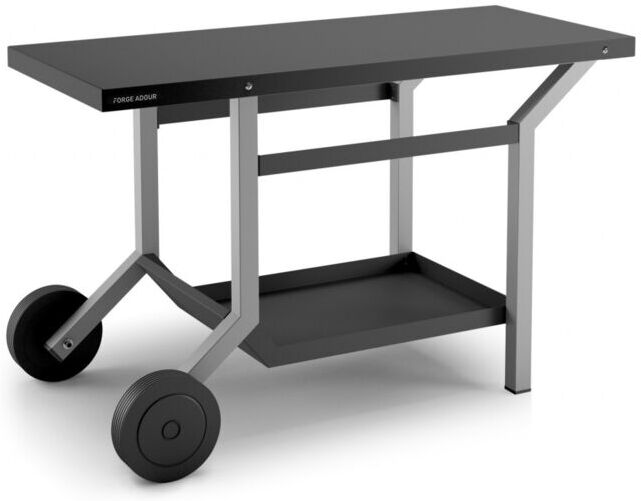 FORGE ADOUR Table roulante en acier pour plancha Noir et gris clair mat - Gris/Noir FORGE ADOUR Table roulante en acier pour plancha Noir et gris clair mat - Gris/Noir