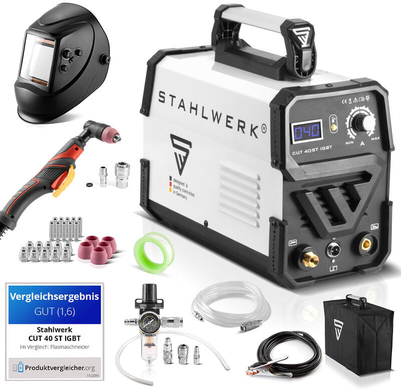 STAHLWERK Découpeuse plasma STAHLWERK CUT 40 ST IGBT équipement complet avec 40 STAHLWERK Découpeuse plasma STAHLWERK CUT 40 ST IGBT équipement complet avec 40