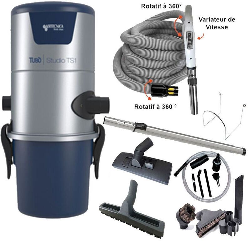 ATEPAC Centrale d'Aspiration Aertecnica TS1 Sans Sac - Jusqu'à 250m2 - 3 ans ATEPAC Centrale d'Aspiration Aertecnica TS1 Sans Sac - Jusqu'à 250m2 - 3 ans