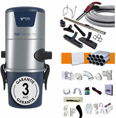 ATEPAC Centrale d'Aspiration Aertecnica TS1 Sans Sac - Jusqu'à 250m2 - 3 ans ATEPAC Centrale d'Aspiration Aertecnica TS1 Sans Sac - Jusqu'à 250m2 - 3 ans