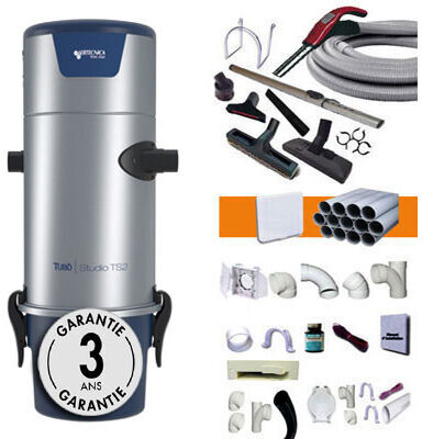 ATEPAC Centrale d'Aspiration Aertecnica TS2 Sans Sac - Jusqu'à 400 m2 - 3 ans ATEPAC Centrale d'Aspiration Aertecnica TS2 Sans Sac - Jusqu'à 400 m2 - 3 ans