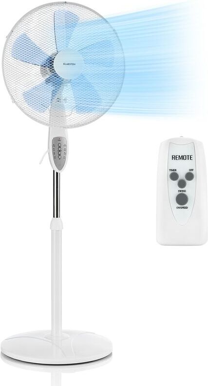 Klarstein Summerjam ventilateur sur pied 41 cm 50 W 3 vitesses - blanc Klarstein Summerjam ventilateur sur pied 41 cm 50 W 3 vitesses - blanc
