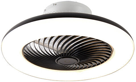 QAZQA Ventilateur de plafond noir avec LED avec télécommande - Clima Qazqa QAZQA Ventilateur de plafond noir avec LED avec télécommande - Clima Qazqa