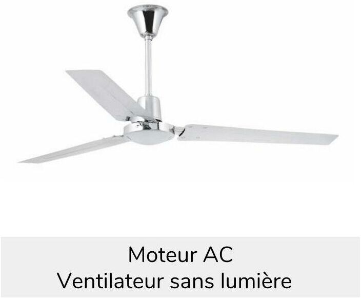 FARO Ventilateur de plafond Faro Indus Chrome Métal 33002 FARO Ventilateur de plafond Faro Indus Chrome Métal 33002
