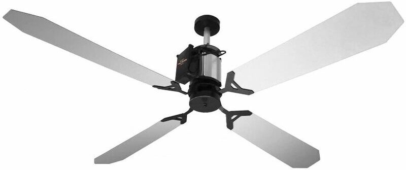 RAZZETTI Ventilateur de plafond noir et gris cm 132xh30 FAN-GTGN-01 - Razzetti