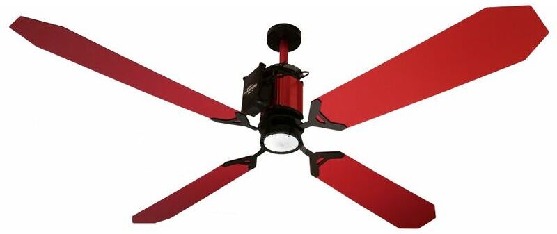 RAZZETTI Ventilateur de plafond rouge avec lumière cm 132xh30 FAN-GTR-02 RAZZETTI Ventilateur de plafond rouge avec lumière cm 132xh30 FAN-GTR-02
