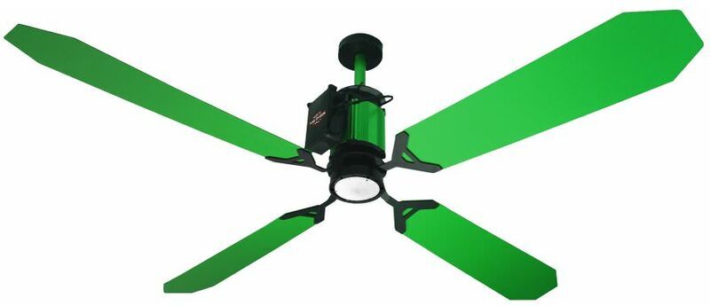 RAZZETTI Ventilateur de plafond vert avec lumière cm 132xh30 FAN-GTV-02