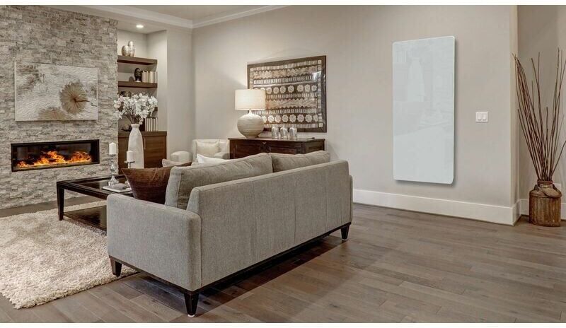 Carrera - Cayenne panneau rayonnant 1500W verre blanc vertical LCD Carrera - Cayenne panneau rayonnant 1500W verre blanc vertical LCD