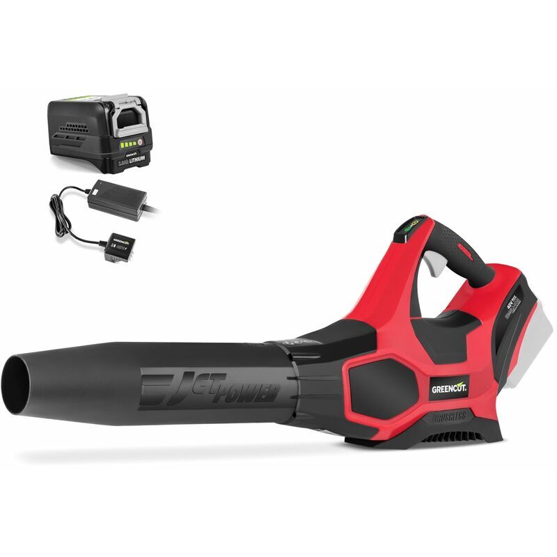 GREENCUT Soplador de bateria 40V 216km/h + Bateria 2Ah + Cargador -GREENCUT GREENCUT Soplador de bateria 40V 216km/h + Bateria 2Ah + Cargador -GREENCUT