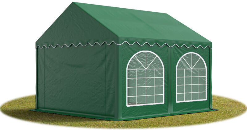 INTENT24.FR INTENT24 3x4m tente de réception, PVC env. 550g/m², H. 2m, vert foncé INTENT24.FR INTENT24 3x4m tente de réception, PVC env. 550g/m², H. 2m, vert foncé
