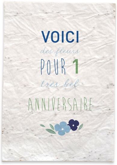 Amikado Carte végétale à planter Fleurs Anniversaire