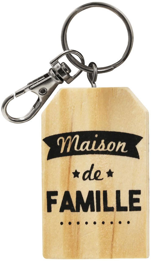 Amikado Porte-clés Maison de famille personnalisé