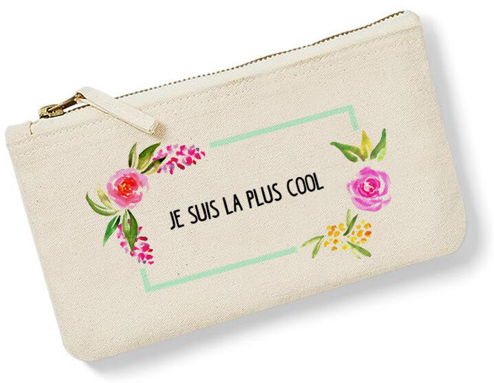 Amikado Petite trousse fleurs aquarelle personnalisée Amikado Petite trousse fleurs aquarelle personnalisée