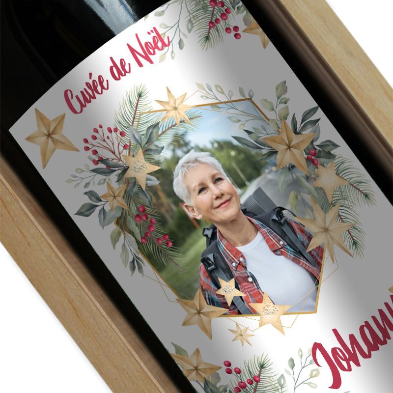 Amikado Bouteille de vin Cadre photo de Noël Amikado Bouteille de vin Cadre photo de Noël