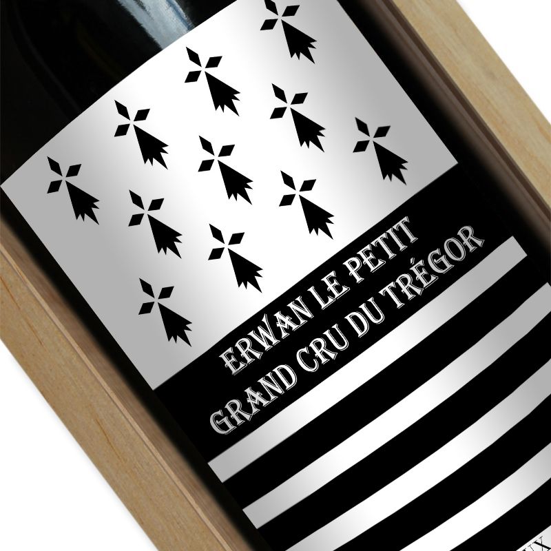 Amikado Bouteille de vin personnalisée BZH Amikado Bouteille de vin personnalisée BZH