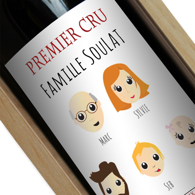 Amikado Bouteille de vin We Are Family Amikado Bouteille de vin We Are Family