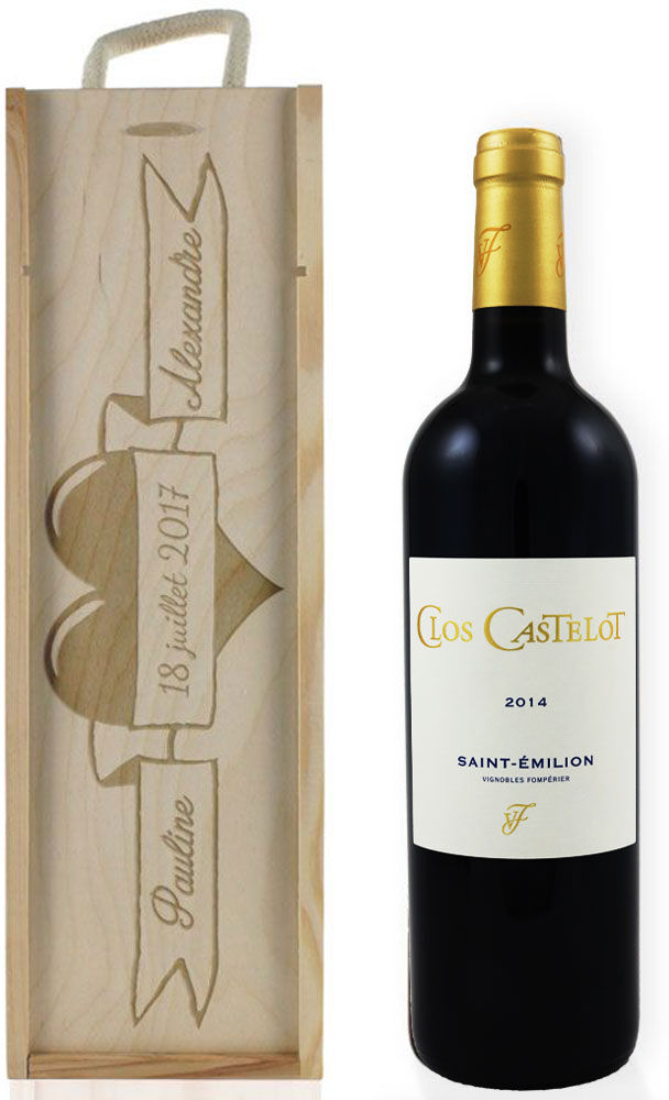 Amikado Caisse à vin mariage gravée Amikado Caisse à vin mariage gravée