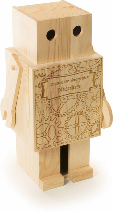 Amikado Caisse à vin Robot personnalisée Amikado Caisse à vin Robot personnalisée