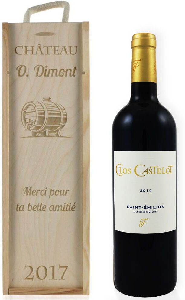 Amikado Caisse à vin classique gravée Amikado Caisse à vin classique gravée