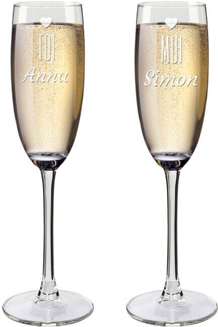 Amikado Flûtes à champagne duo personnalisées Amikado Flûtes à champagne duo personnalisées