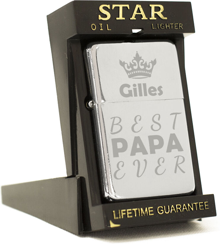 Amikado Briquet Star® gravé fête des pères Amikado Briquet Star® gravé fête des pères