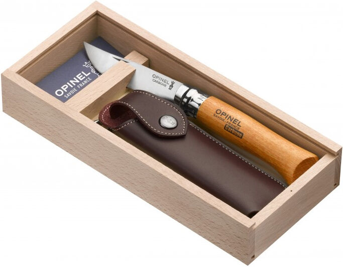 Opinel Coffret cadeau Opinel n°8 Carbone gravé