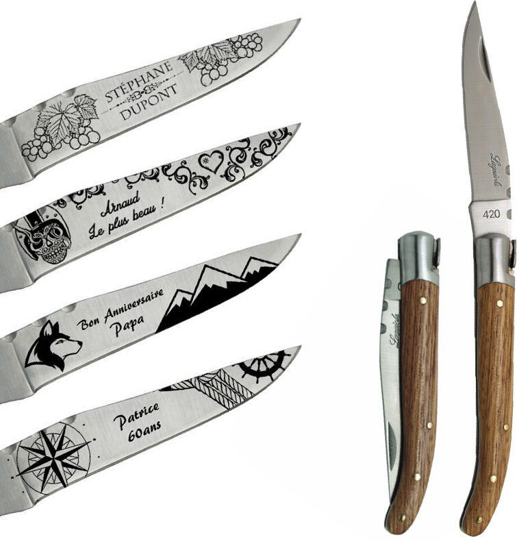 Amikado Couteau Laguiole personnalisé avec motifs Amikado Couteau Laguiole personnalisé avec motifs