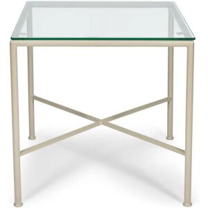 NV GALLERY Table d'appoint d'extérieur BEL AIR - Table d'appoint outdoor, Verre transparent & métal taupe Taupe