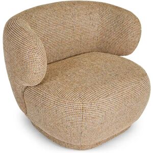 NV GALLERY Fauteuil GIULIA - Fauteuil, Tweed jaune miami, 90x70 Beige