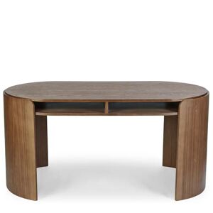 NV GALLERY Bureau ELIPE - Bureau, Bois de frene teinte noyer, L160 Marron