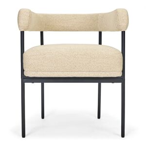 NV GALLERY Chaise ARCADE - Chaise, Beige sable & metal noir Beige / Noir