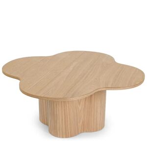 NV GALLERY Table basse FLOWER - Table basse, Bois de frene naturel, Ø100