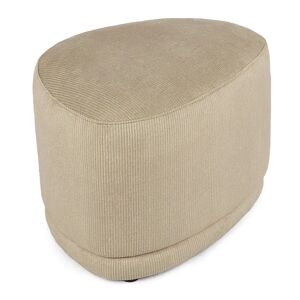 NV GALLERY Pouf ENZO - Pouf, Velours côtelé beige tapioca, H41 Beige