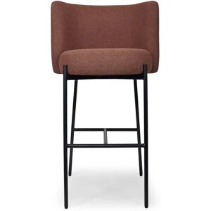 NV GALLERY Chaise de bar RAY - Tabouret de bar, Terracotta blush, H78 Terracotta / Noir