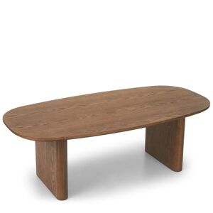 NV GALLERY Table basse DAWN - Table basse, Bois de frêne teinte noyer, L120 Marron