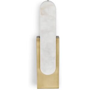 NV GALLERY Applique murale FLATIRON - Applique murale, Jade & metal dore, L40 Blanc / Dore