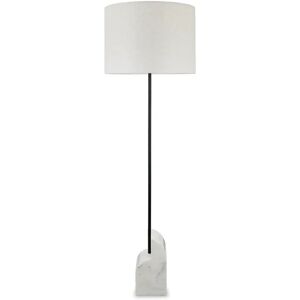 NV GALLERY Lampadaire AGAVE - Lampadaire, Marbre blanc & metal noir, H182 Blanc / Noir