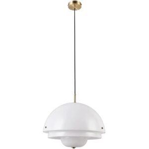 NV GALLERY Suspension MILKIWAY - Suspension, Verre blanc mat & laiton Blanc