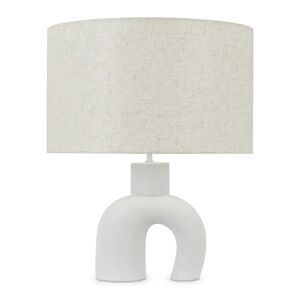 NV GALLERY Lampe de table SANTORINI - Lampe de table, Céramique blanche, H60 Blanc