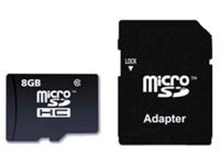 ELITE Micro SDXC / TF CARD Mémoire 8 Go avec Adaptateur