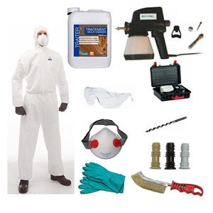 Wagner Kit Complet Traitement du Bois Pret a l'Emploi Avec 5L Insecticide Anti Termites Efficacite Garantie