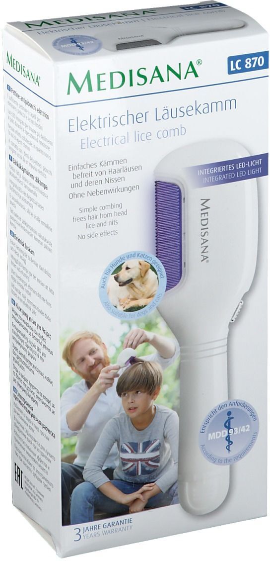 Medisana® Peigne à poux électrique avec LED LC870 pc(s) dispositif(s) de lecture Medisana® Peigne à poux électrique avec LED LC870 pc(s) dispositif(s) de lecture