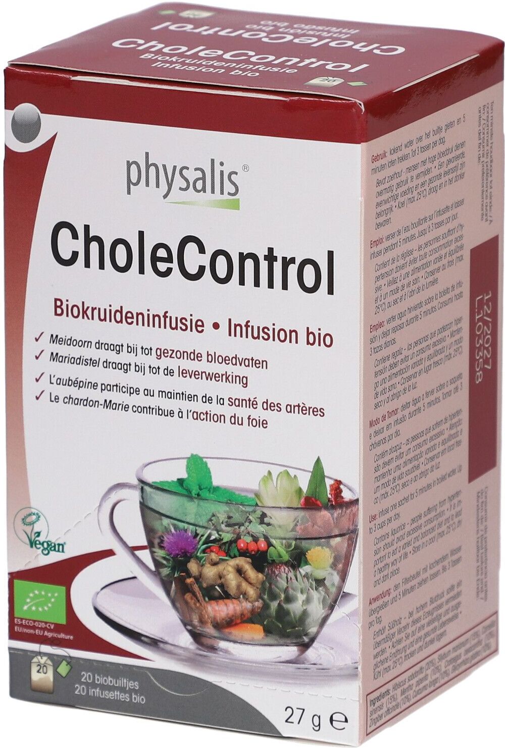 physalis® Physalis CholeControl Infusion Bio g sachet(s) filtre(s) physalis® Physalis CholeControl Infusion Bio g sachet(s) filtre(s)