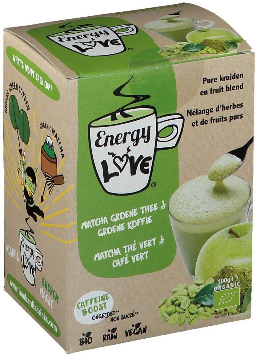 Energy Love EnergyLove Thé Matcha & Café vert Bio pc(s) sachet(s) filtre(s) Energy Love EnergyLove Thé Matcha & Café vert Bio pc(s) sachet(s) filtre(s)