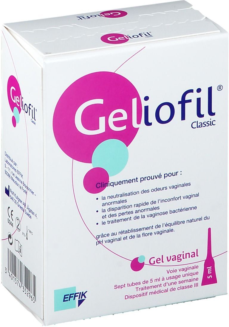Geliofil® Geliofil gel vaginal ml clystère(s) Geliofil® Geliofil gel vaginal ml clystère(s)