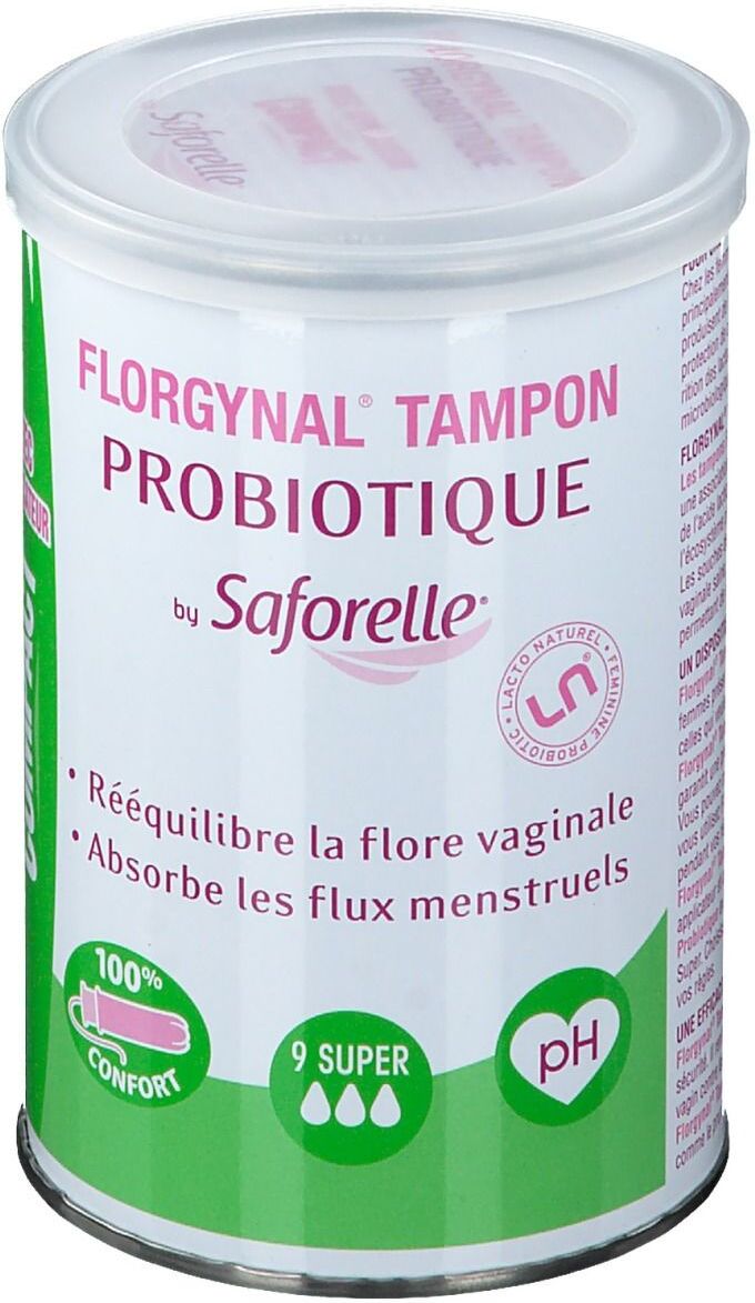 Saforelle® Florgynal Tampon Probiotique 9 Super Compact pc(s) tampon(s) Saforelle® Florgynal Tampon Probiotique 9 Super Compact pc(s) tampon(s)