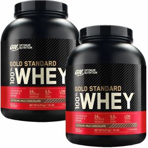 Optimum Nutrition 100 % Whey Gold Standard, Extreme Milk Chocolate, Poudre 2x2270 g Poudre