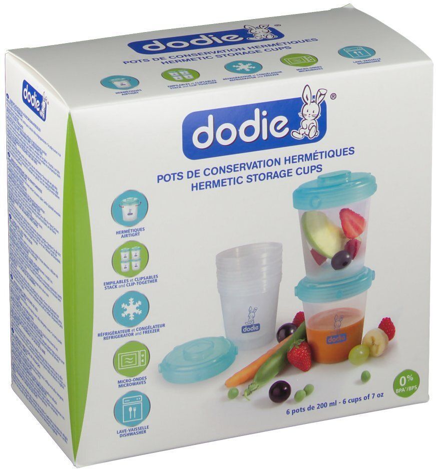 dodie® Pots de conservation hermétiques pc(s) dodie® Pots de conservation hermétiques pc(s)