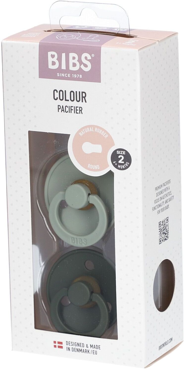 BIBS® BIBS COULEUR Tétines Sauge - Vert 6 - 18 mois Taille 2 pc(s) tétine(s) BIBS® BIBS COULEUR Tétines Sauge - Vert 6 - 18 mois Taille 2 pc(s) tétine(s)