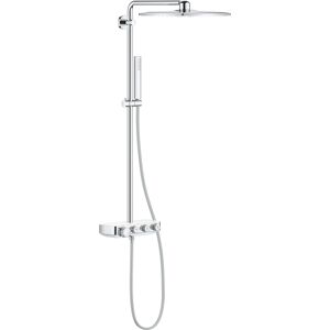 GROHE Euphoria SmartControl - Systeme de douche Rainshower SmartActive 310 avec mitigeur thermostatique chrome / blanc lune